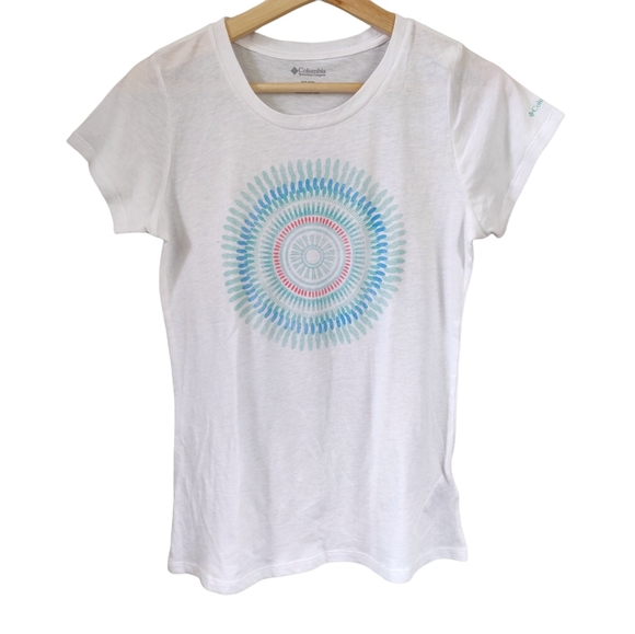 Columbia White Mandala Tee Shirt Extra Small - Picture 1 of 9